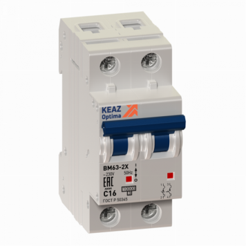 Выключатель автоматический модульный OptiDin BM63-2C10-10-УХЛ3