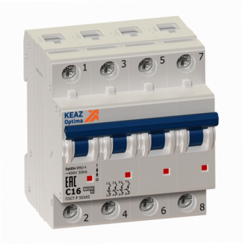 Выключатель автоматический модульный OptiDin BM63-4NB3-УХЛ3 (Новый)