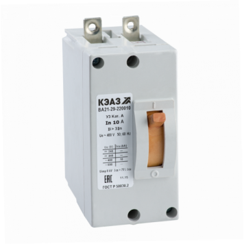 Выключатель автоматический ВА21-29-220010-16А-12Iн-400AC-У3-КЭАЗ