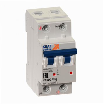 Выключатель автоматический модульный OptiDin BM63-2C5-DC-УХЛ3-РЕГ