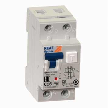 АВДТ с защитой от сверхтоков OptiDin D63-23C6-A-УХЛ4 (2P, C6, 100mA)