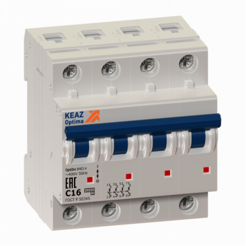 Выключатель автоматический модульный OptiDin BM63-4B50-ОМ4-РЕГ