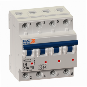 Выключатель автоматический модульный OptiDin BM63-4NB13-10-УХЛ3