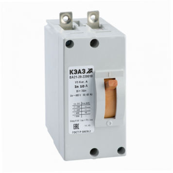 Выключатель автоматический ВА21-29-220010-12,5А-12Iн-400AC-У3-КЭАЗ
