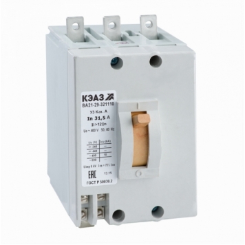 Выключатель автоматический ВА21-29В-322810-63А-3Iн-690AC-НР220AC/DC-У3-КЭАЗ