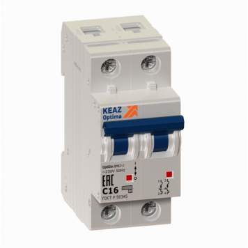Выключатель автоматический модульный OptiDin BM63-2C16-УХЛ3-РЕГ