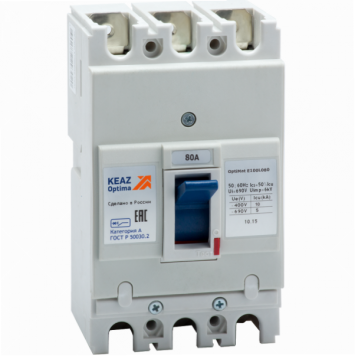 Выключатель автоматический OptiMat E100L080-ОМ4-РЕГ