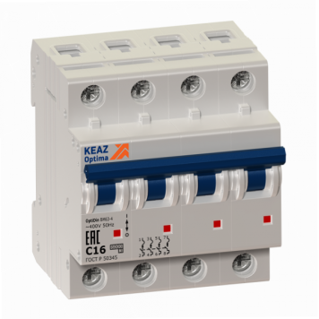 Выключатель автоматический модульный OptiDin BM63-4L63-УХЛ3-РЕГ