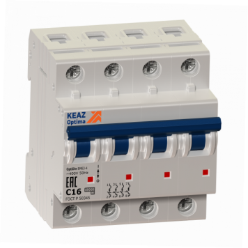 Выключатель автоматический модульный OptiDin BM63-4L13-УХЛ3-РЕГ
