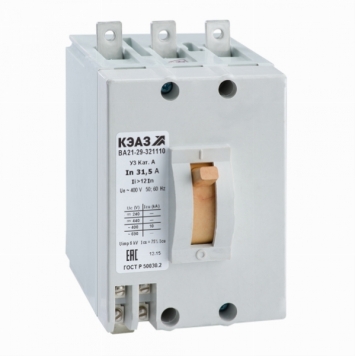 Выключатель автоматический ВА21-29-341810-63А-12Iн-400AC-НР110AC/DC-У3-КЭАЗ