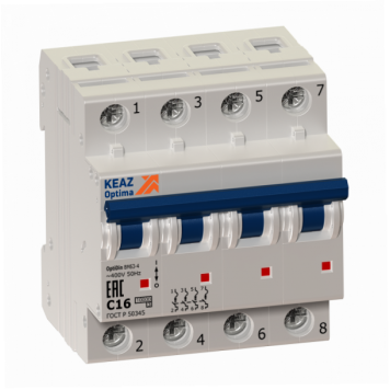 Выключатель автоматический модульный OptiDin BM63-4B50-10-УХЛ3