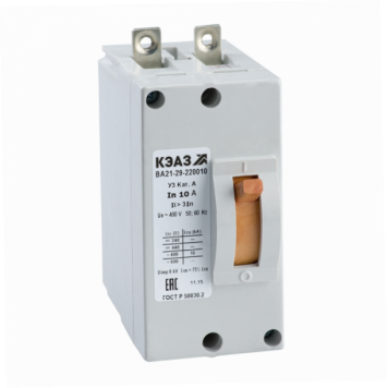 Выключатель автоматический ВА21-29-220010-3,15А-12Iн-400AC-У3-КЭАЗ