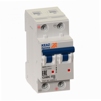 Выключатель автоматический модульный OptiDin BM63-2C10-DC-УХЛ3-РЕГ