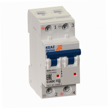 Выключатель автоматический модульный OptiDin BM63-2L32-DC-УХЛ3 (Новый)