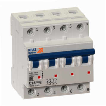 Выключатель автоматический модульный OptiDin BM63-4NB5-УХЛ3 (Новый)
