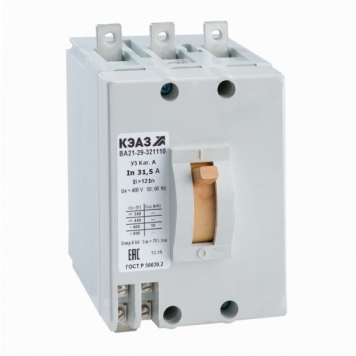 Выключатель автоматический ВА21-29-341810-63А-4Iн-400AC-НР24AC/DC-У3-АЭС-КЭАЗ