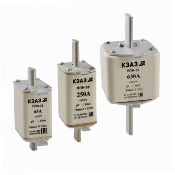 Вставка плавкая ППН-33-X0-00-160А-УХЛ3-КЭАЗ