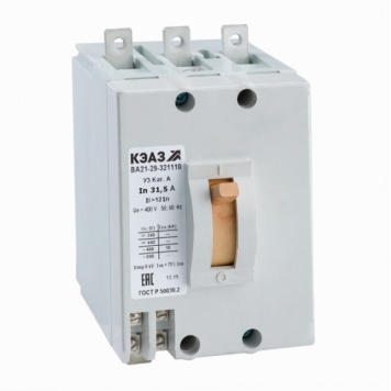 Выключатель автоматический ВА21-29-322210-1,6А-3Iн-400AC-У3-АЭС-КЭАЗ