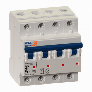 Выключатель автоматический модульный OptiDin BM63-4NC25-УХЛ3-РЕГ