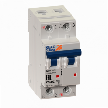 Выключатель автоматический модульный OptiDin BM63-2L5-DC-УХЛ3 (Новый)