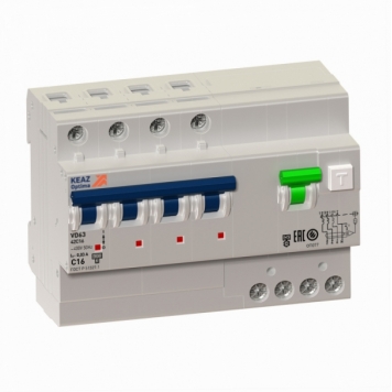 АВДТ с защитой от сверхтоков OptiDin VD63-43C40-A-УХЛ4 (4P, C40, 100mA)