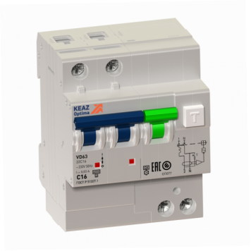 АВДТ с защитой от сверхтоков OptiDin VD63-24C50-A-УХЛ4 (2P, C50, 300mA)