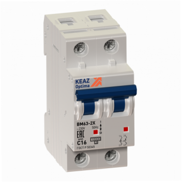 Выключатель автоматический модульный OptiDin BM63-2Z25-10-УХЛ3
