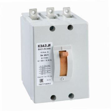 Выключатель автоматический ВА21-29В-340010-0,6А-12Iн-690AC-У3-КЭАЗ