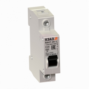 Выключатель автоматический модульный ВА47-29-1D6-УХЛ3-КЭАЗ