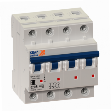 Выключатель автоматический модульный OptiDin BM63-4K25-УХЛ3-РЕГ