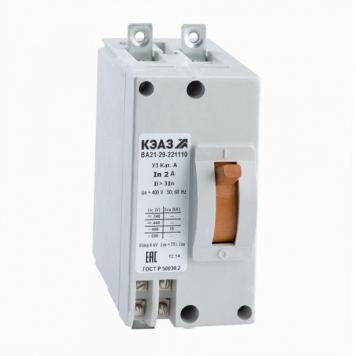 Выключатель автоматический ВА21-29-241110-3,15А-4Iн-400AC-У3-КЭАЗ