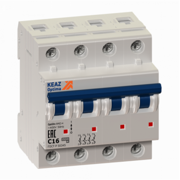 Выключатель автоматический модульный OptiDin BM63-4B25-УХЛ3-РЕГ