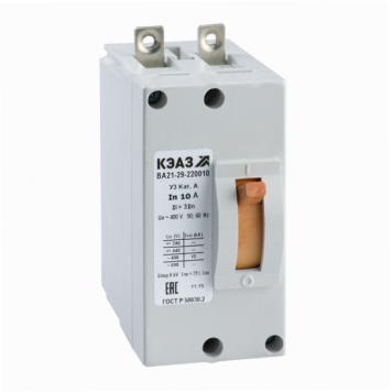 Выключатель автоматический ВА21-29-220010-5А-6Iн-440DC-З/П-У3-КЭАЗ