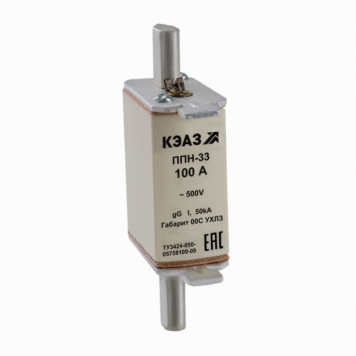 Вставка плавкая ППН-33-X3-00С-25А-УХЛ3-КЭАЗ