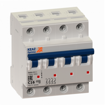 Выключатель автоматический модульный OptiDin BM63-4K50-УХЛ3-РЕГ