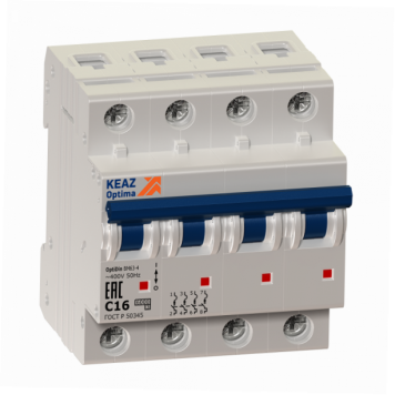 Выключатель автоматический модульный OptiDin BM63-4Z10-ОМ4-РЕГ