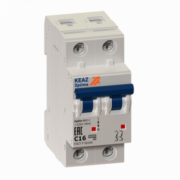 Выключатель автоматический модульный OptiDin BM63-2C6-УХЛ3-РЕГ