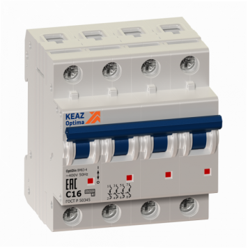 Выключатель автоматический модульный OptiDin BM63-4C3-УХЛ3-РЕГ