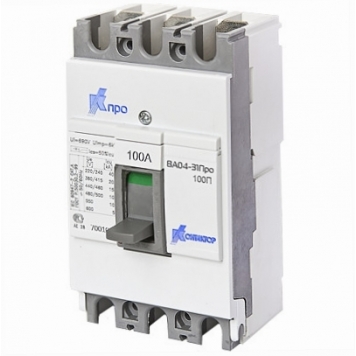 ВА04-31 Про, 3Р, 100А, Icu-10kA (125C)