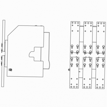 Комплект шин (шаг 116,5мм) для переднего присоединения выдвижного Протон 25