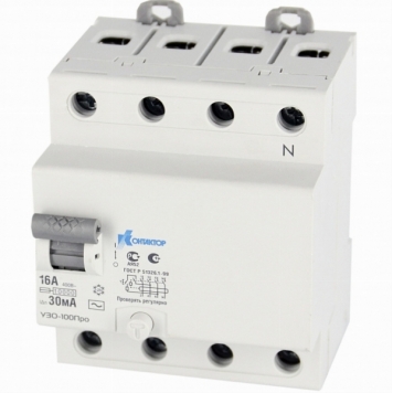УЗО-100Про, 4P, 32A, Idn-300mA, тип AC
