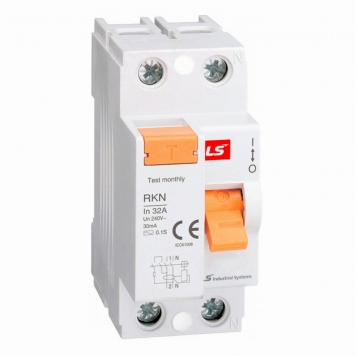 Устройство защитного отключения (RCCB) LS Electric серии RKN, 1P+N, 25A 300mA, тип AC