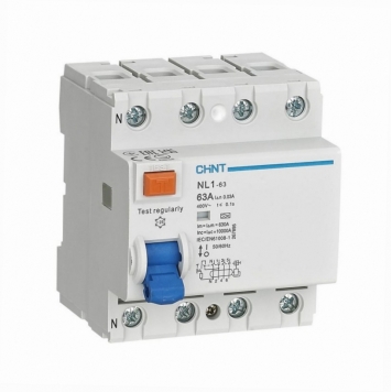 УЗО NL1-63 4P 63А 30мА 6кА тип AC (R)