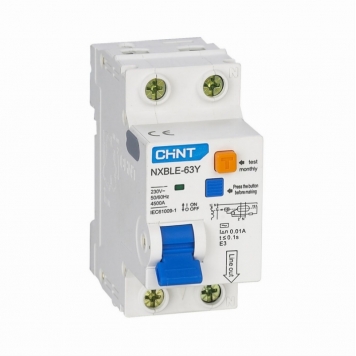АВДТ NXBLE-63Y 1P+N D63 30мА тип AС 4,5кА, электронный (R)