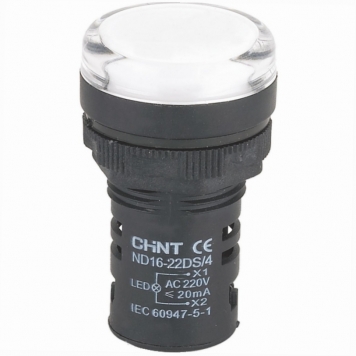 Индикатор ND16-22DS/4 белый АС230В (R)