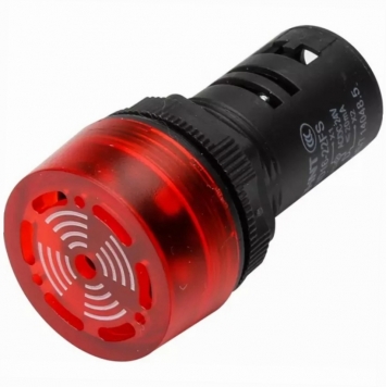 Сигнализатор звуковой ND16-22L Φ22 мм красный АС220В (R)