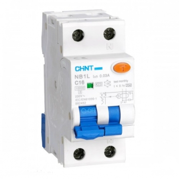 Диф. автомат NB1L 2P C10 30мА тип AC 10кА (54mm) (R)
