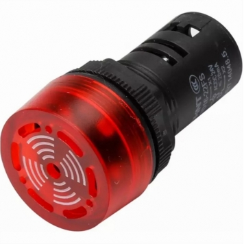 Сигнализатор звуковой ND16-22FS Φ22 мм красный LED АС220В (R)