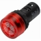 Сигнализатор звуковой ND16-22FS Φ22 мм красный LED АС220В (R)