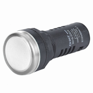 Индикатор ND16-22D/2C белый, встр. резистор, IP65 АС/DC24В (R)